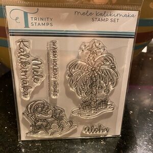 New in package Trinity Stamps Melekalikimaka Stamp set